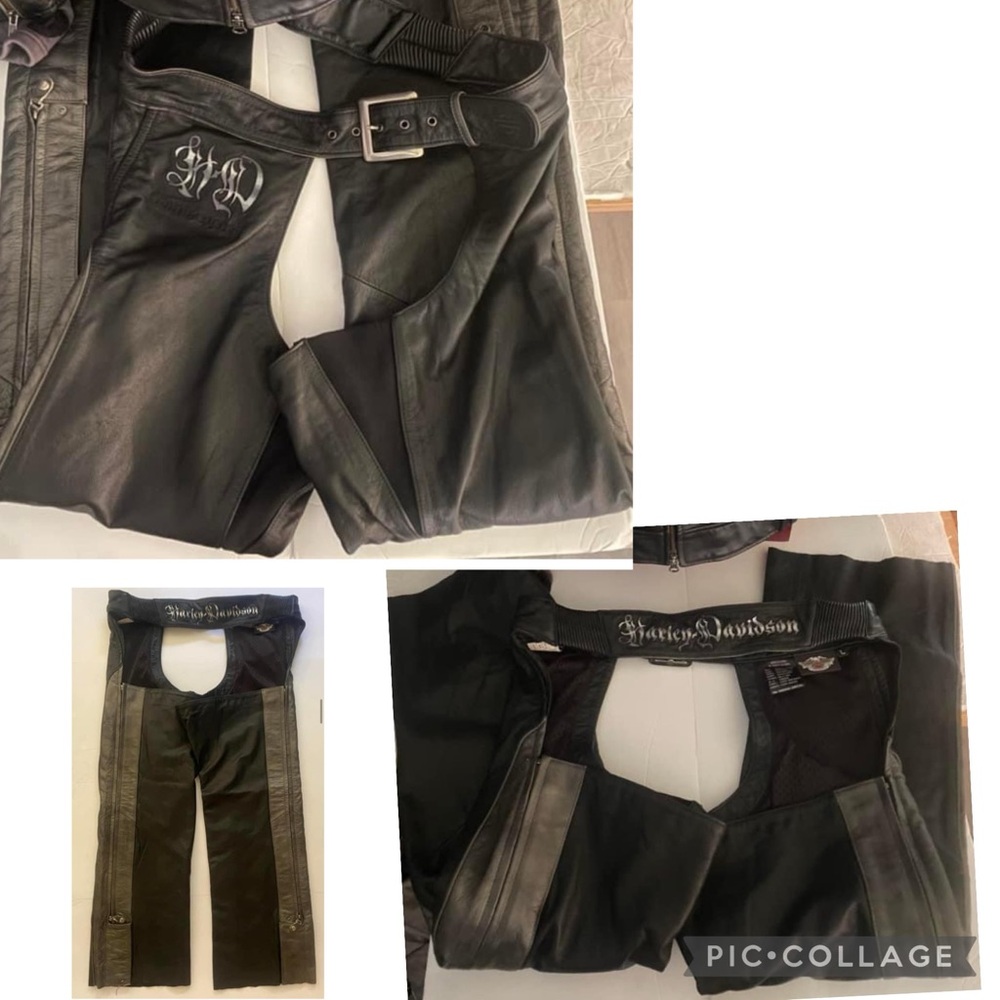 Harley Davidson Ladies Large TWO TONE Chaps - Picture 3 of 8